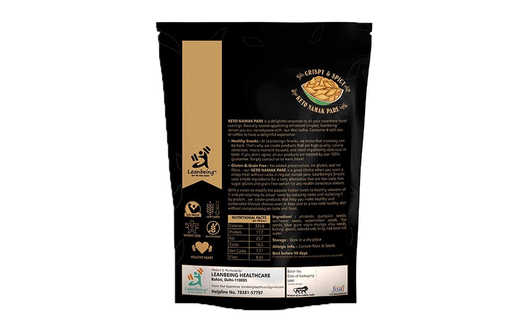 Leanbeing Healthy & Desi Keto Namak Pare   Pack  300 grams